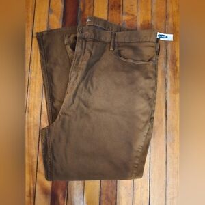 NWT Old Navy Mens Casual Work Pants Brown Size 46x30